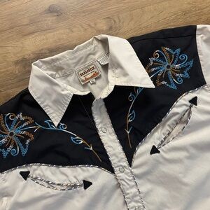 Vintage California Dragonfly Western‎ Embroidered Shirt Size XL
